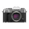 Fujifilm X-T50 Gehäuse silber mit schwarzem Griff und Bedienelementen.