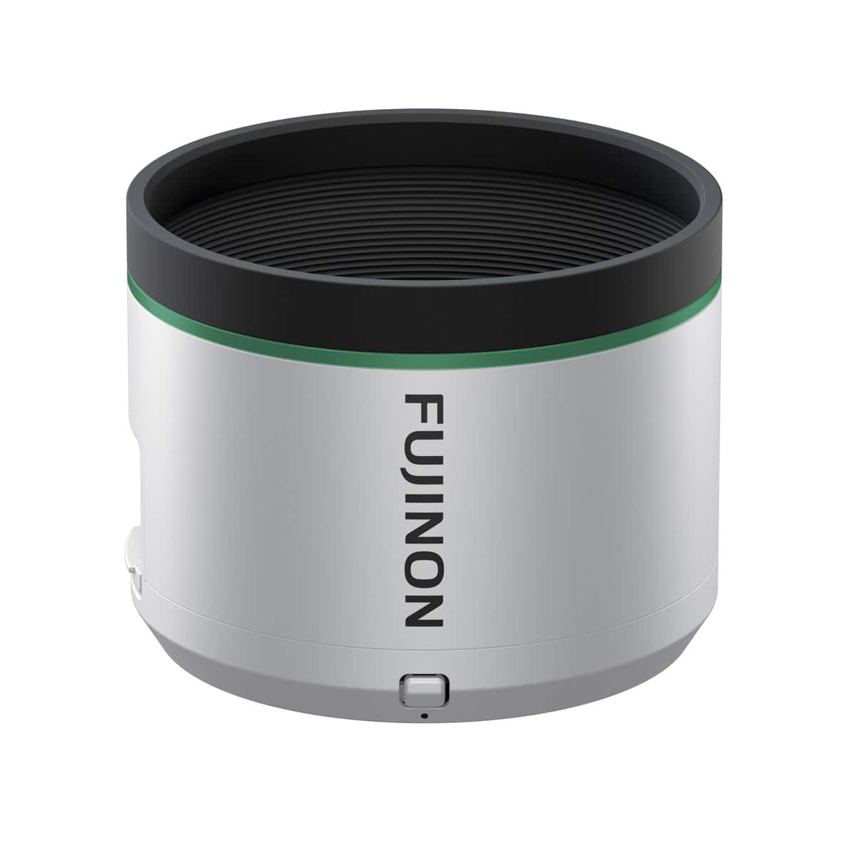 Fujinon XF500mm F5.6 R LM OIS WR Objektiv in Weiß mit schwarzem Frontglas.