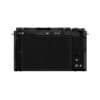 Rückseite der Fujifilm X-M5 Kamera mit Bedienelementen und Display.