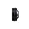 Schwarzes Fujinon XF23mm F2.8 R WR Objektiv seitlich Ansicht.